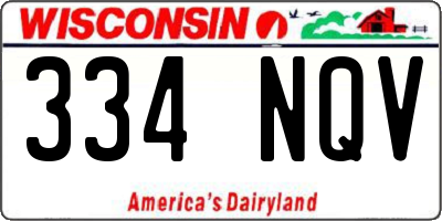 WI license plate 334NQV