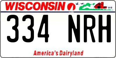 WI license plate 334NRH