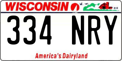 WI license plate 334NRY
