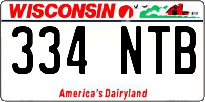 WI license plate 334NTB