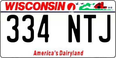 WI license plate 334NTJ