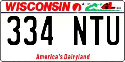 WI license plate 334NTU