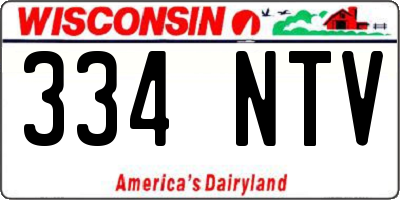 WI license plate 334NTV