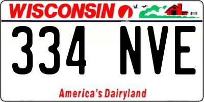 WI license plate 334NVE