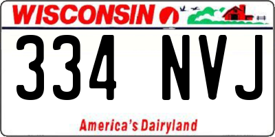 WI license plate 334NVJ