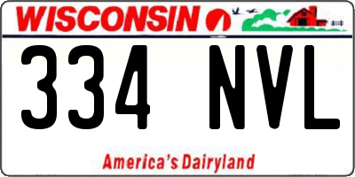 WI license plate 334NVL