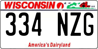 WI license plate 334NZG
