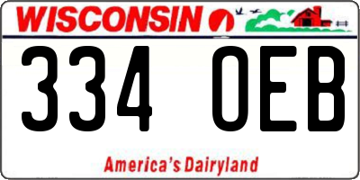 WI license plate 334OEB