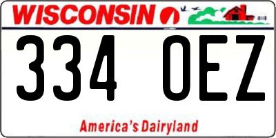 WI license plate 334OEZ