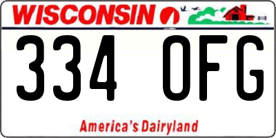 WI license plate 334OFG