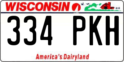 WI license plate 334PKH