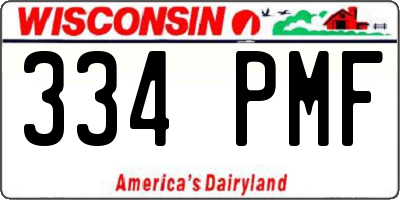 WI license plate 334PMF