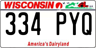 WI license plate 334PYQ