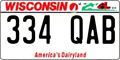 WI license plate 334QAB