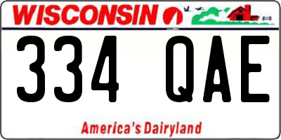WI license plate 334QAE