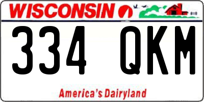WI license plate 334QKM