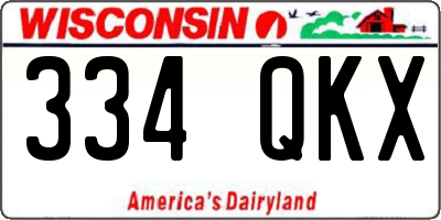 WI license plate 334QKX
