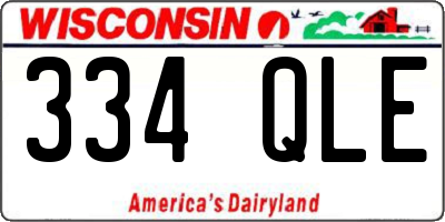 WI license plate 334QLE