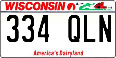 WI license plate 334QLN