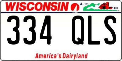 WI license plate 334QLS