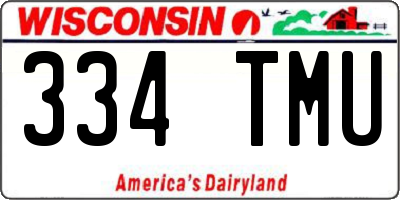 WI license plate 334TMU