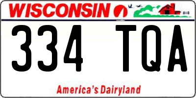 WI license plate 334TQA