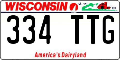 WI license plate 334TTG