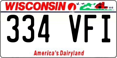 WI license plate 334VFI
