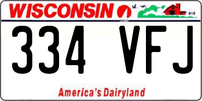 WI license plate 334VFJ