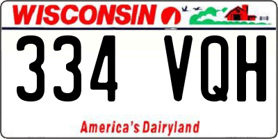 WI license plate 334VQH