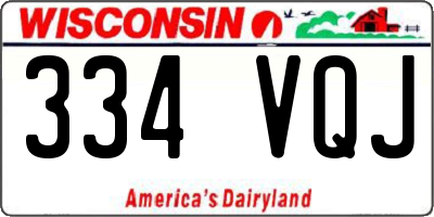 WI license plate 334VQJ
