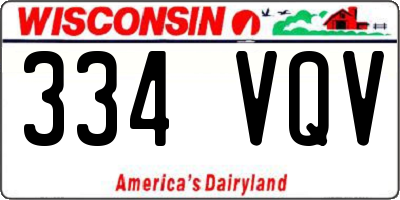 WI license plate 334VQV