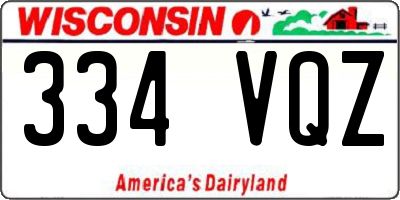 WI license plate 334VQZ
