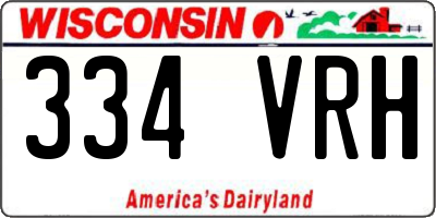 WI license plate 334VRH