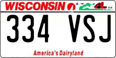 WI license plate 334VSJ