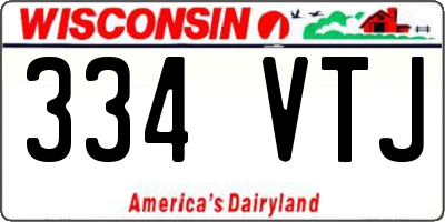WI license plate 334VTJ