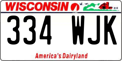 WI license plate 334WJK