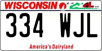 WI license plate 334WJL