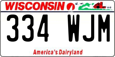 WI license plate 334WJM