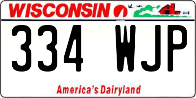 WI license plate 334WJP