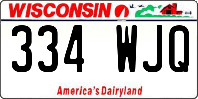 WI license plate 334WJQ