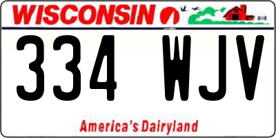 WI license plate 334WJV