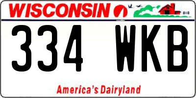 WI license plate 334WKB