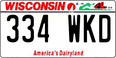 WI license plate 334WKD