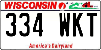 WI license plate 334WKT