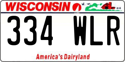 WI license plate 334WLR