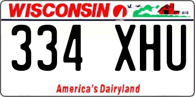 WI license plate 334XHU
