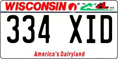 WI license plate 334XID