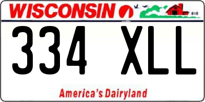 WI license plate 334XLL