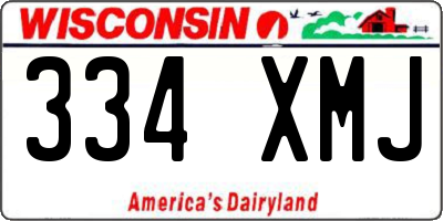 WI license plate 334XMJ